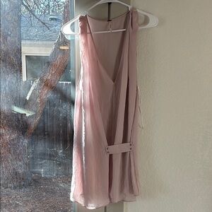 Sheer Pink Sleeveless Dress
